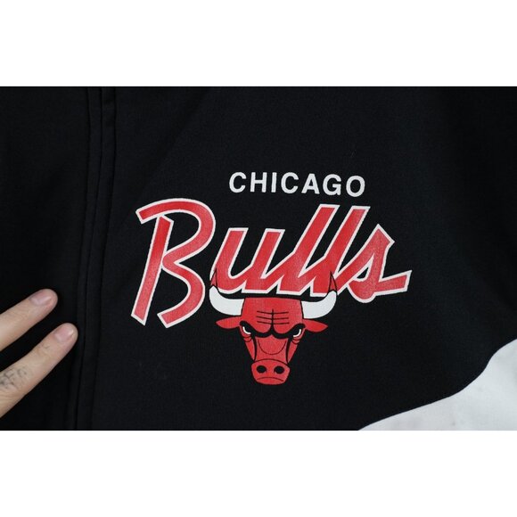 Retro Adidas Mens XL Distressed Chicago Bulls Basketball Warm Up Track Jacket - Picture 5 of 16